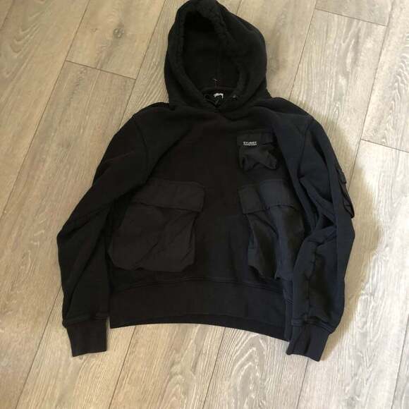 Black Stussy Tactical Hoodie - Picture 1 of 4